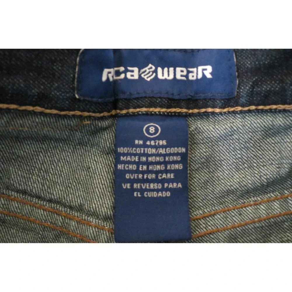 Rocawear Girls Jeans Size 8 Dark Wash Denim Monogram